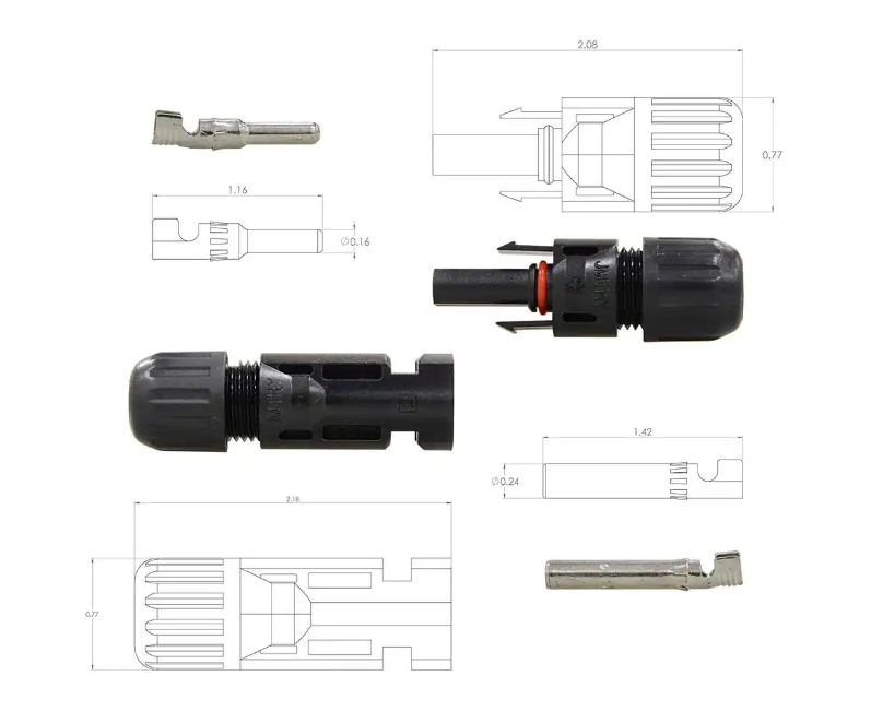 MC4 Connectors Pair (M&F)