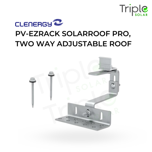 [SR072] PV-ezRack SolarRoof Pro, Two way Adjustable Roof Hook 40-60mm, with PRO-Rail Clamp(ER-I-PRO-01DA)
