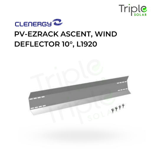 [SR086] PV-ezRack Ascent, Wind Deflector 10°, L1920(WD-AC/10/1920)(4 self drilling screws needed)